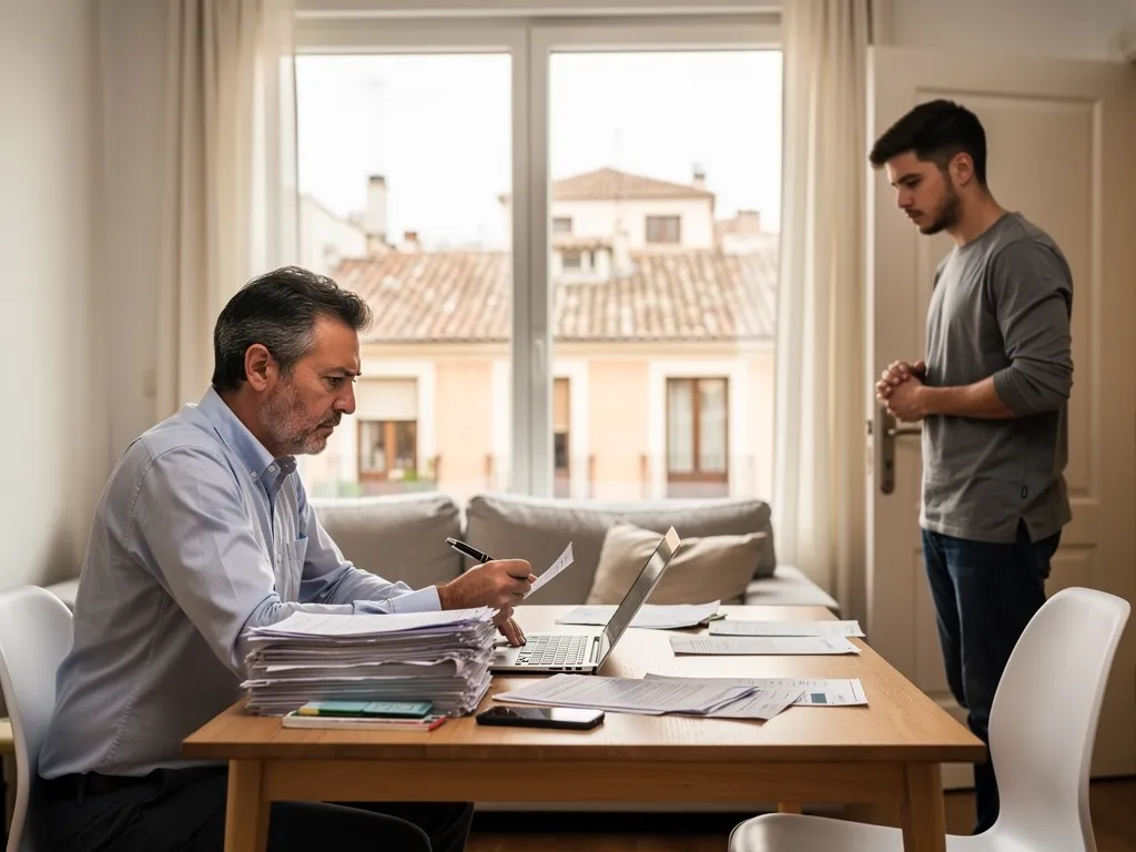 Cómo Manejar Impagos en Alquiler: Estrategias para Propietarios en Madrid illustration 2, photorealistic