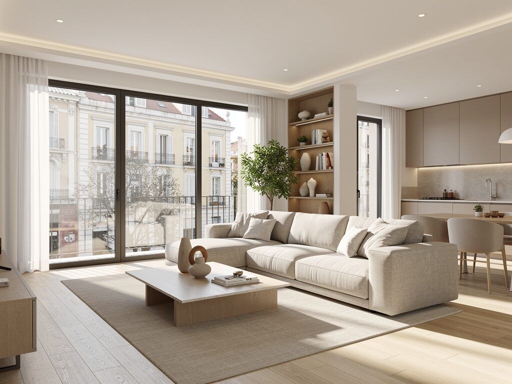modern apartment interior in Madrid