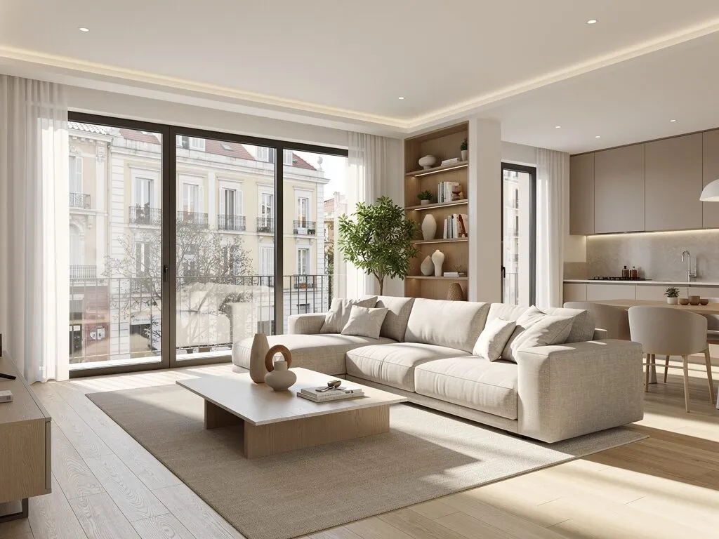modern apartment interior in Madrid