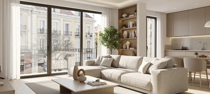 modern apartment interior in Madrid