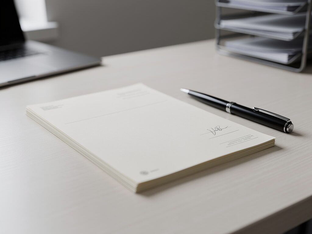 legal document on a desk