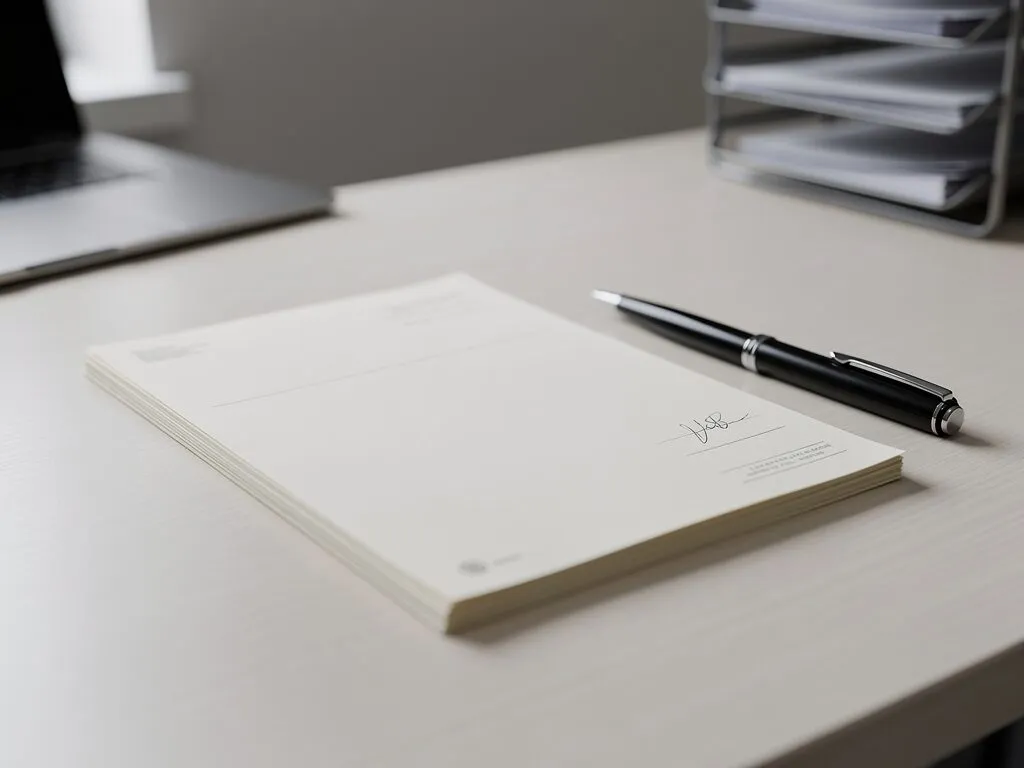 legal document on a desk
