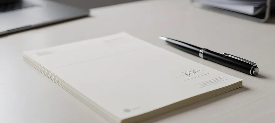 legal document on a desk