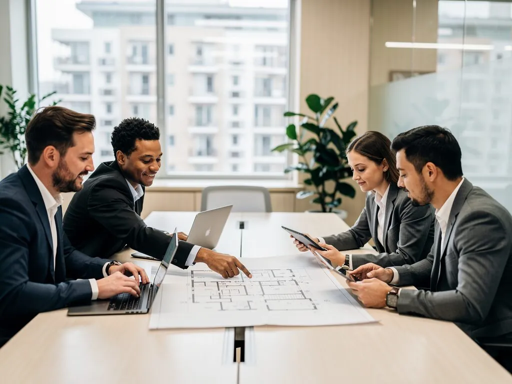 professional property management team at work